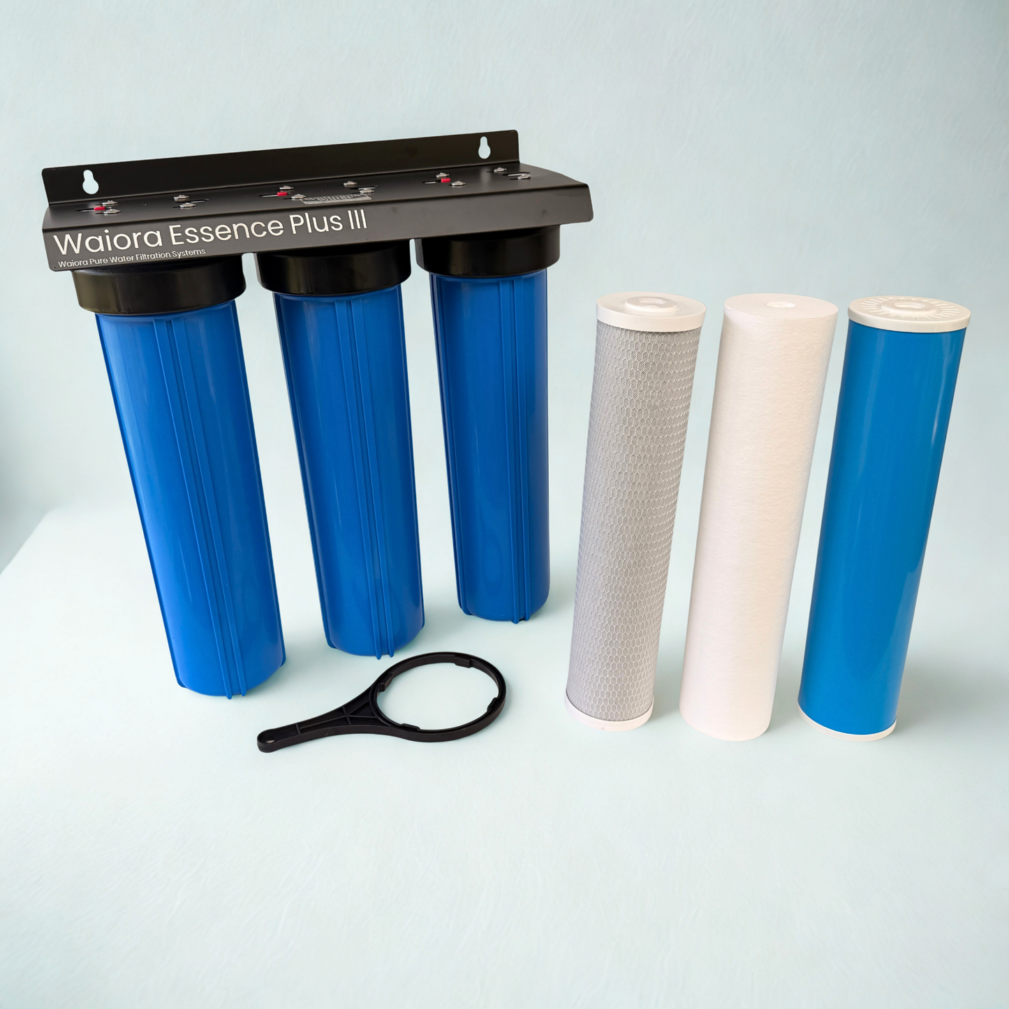 Waimana Waiora Plus III 20" Jumbo Triple Filter Housing Set - 3 Stage Whole House, Housing Only, Rainwater or Mains NZ