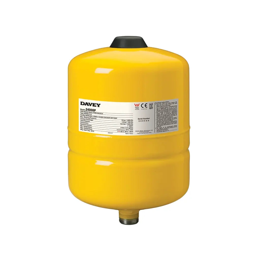 Davey Supercell Pressure Tank – 8L, 18L, 40L, 60L & 100L | NSF Certified