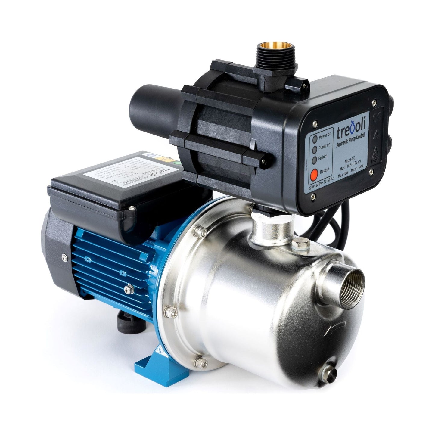 Trevoli BJZ037E 370w Stainless Steel Jet/Suction Pressure Pump for Small Home/Garden