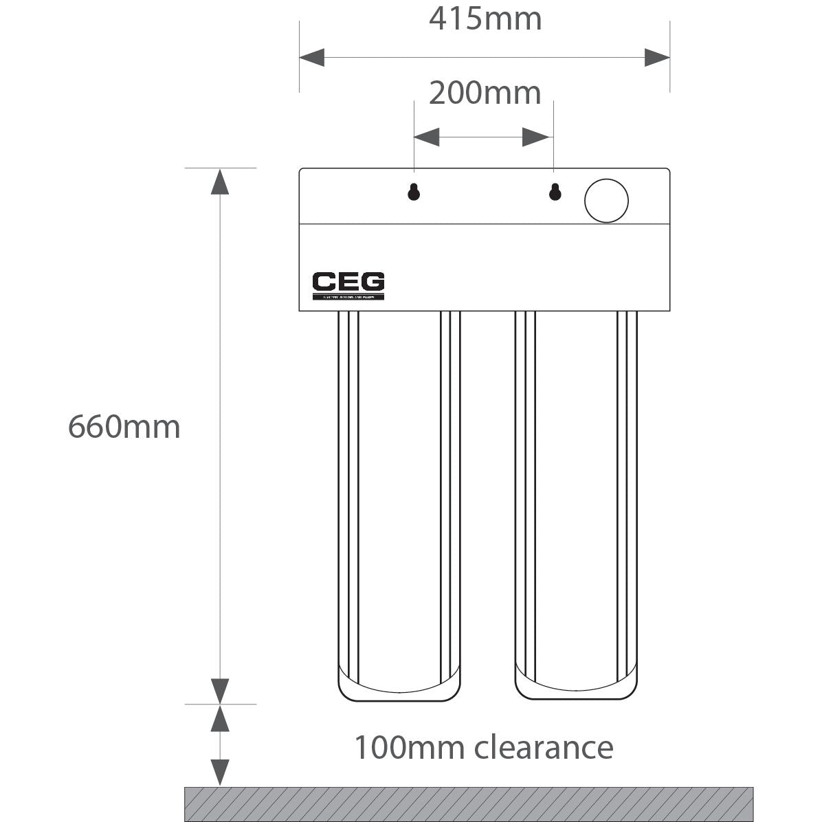 Eco-Pure 20" Jumbo Duplex Kit – Rain (PL 20 Micron / PS 1 Micron) (Medium/Large Home)