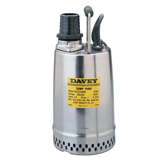 Davey DCS55A/M Submersible Dirty Water Pump – 0.55kW – Auto/Manual Options