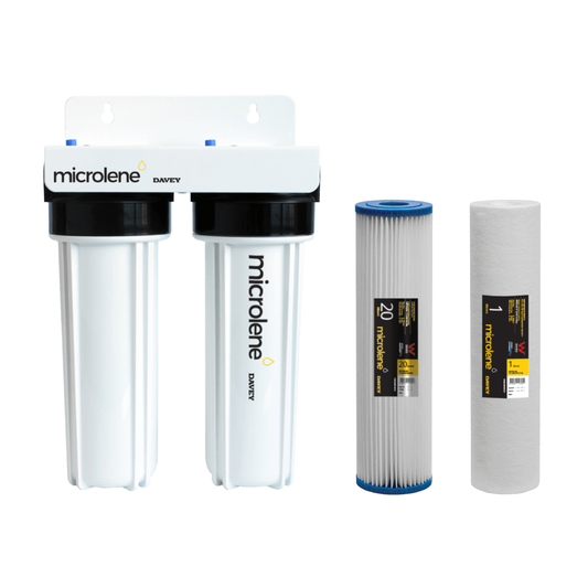 Davey Microlene KAS10A Twin Filter Kit – 10" Standard | Rainwater | WaterMark Approved