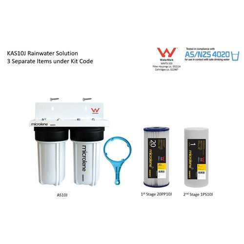 Davey Microlene KAS10J Whole House Water Filter - 2 Stage Rainwater, 10" Jumbo Housings NZ