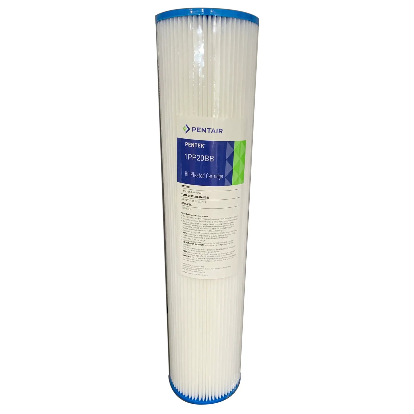 Pentair Polypleated Sediment Filter – 10" or 20" Jumbo (1, 5, 20, 50 Micron)