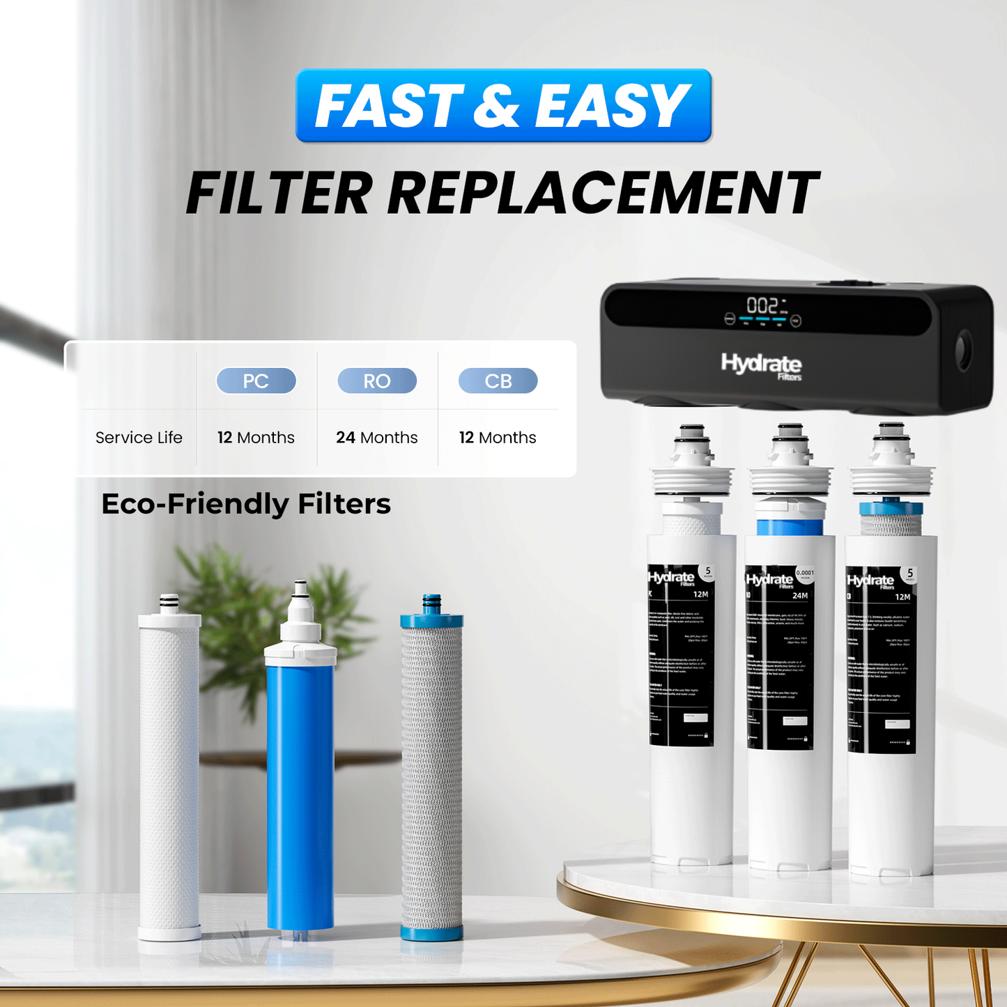 Hydrate Filters RO Mineral+ Reverse Osmosis Underbench Filter - Fluoride & Nitrate Removal NZ