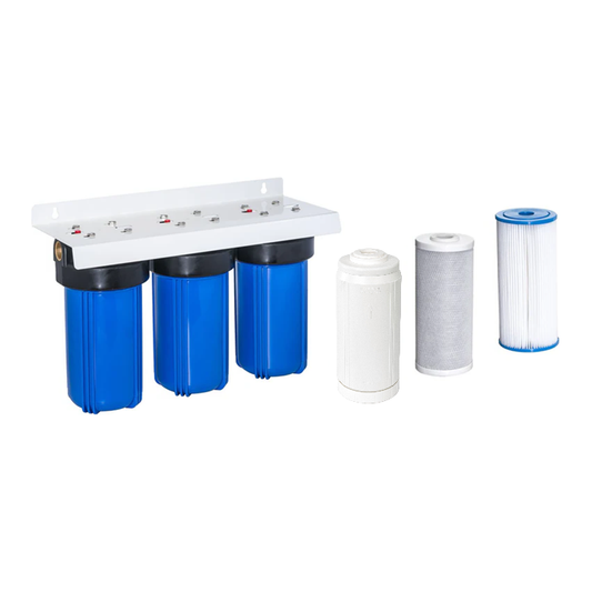10” Triple Whole House Chlorine Reduction Filter System