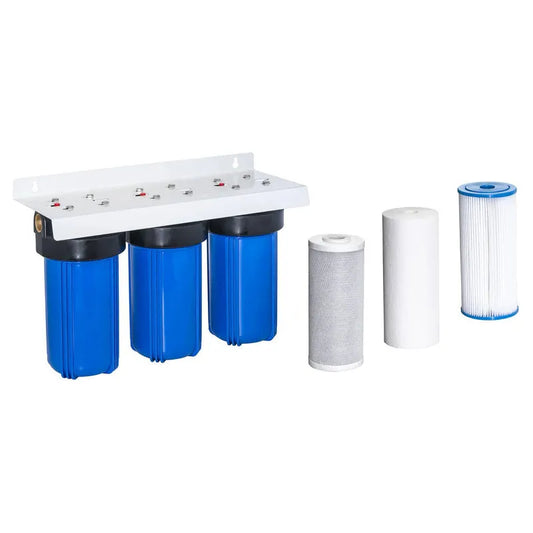 10" Triple Whole House Rainwater Filtration