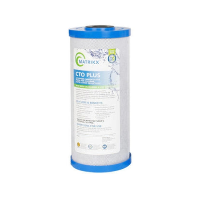 MATRIKX CTO Carbon Block Filter - 10" Jumbo 4.5", 5 or 1 Micron, PFAS and Chloramine Reduction NZ