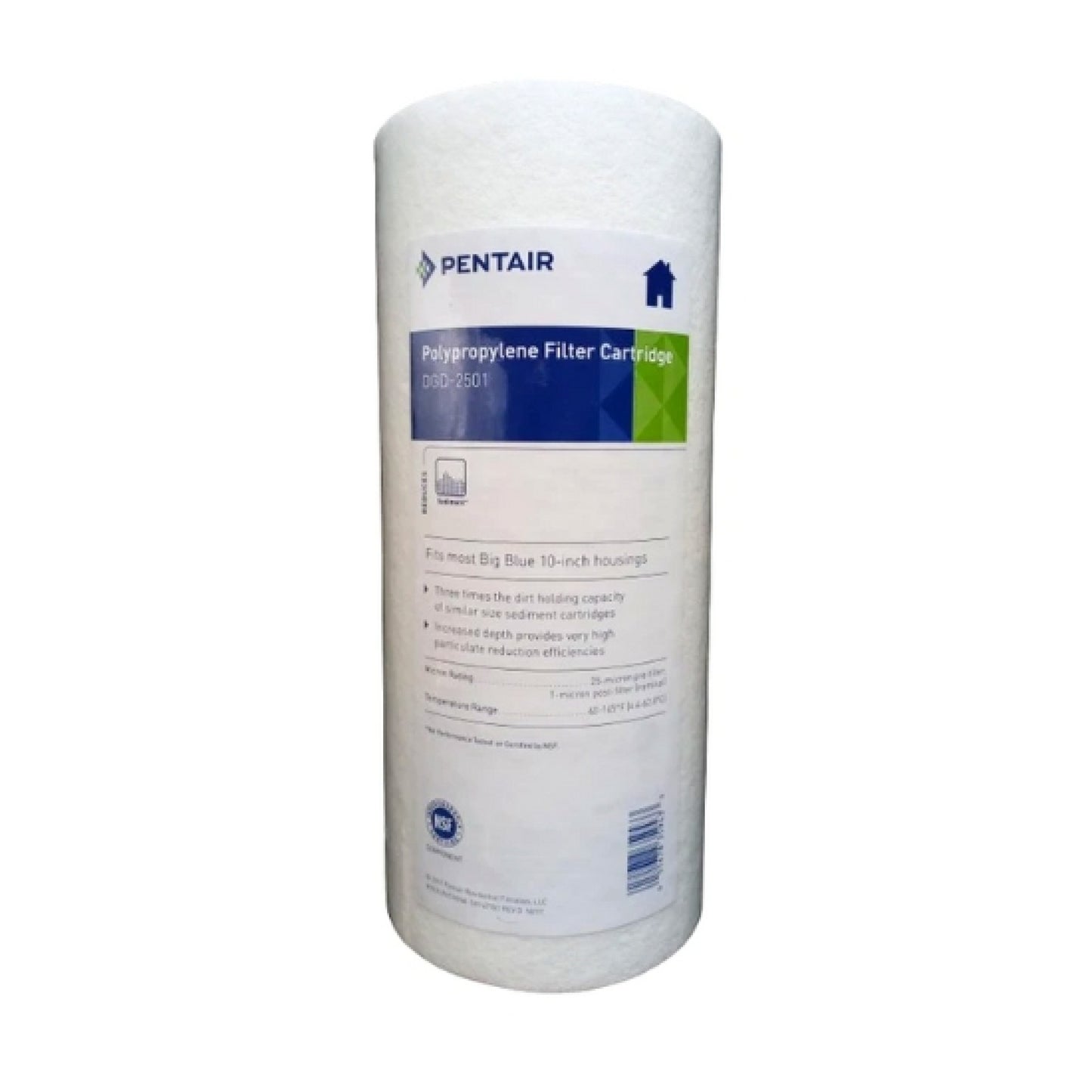 Pentair 10" Jumbo Dual Gradient Density Sediment Water Filter Cartridge – 25 to 1 Micron