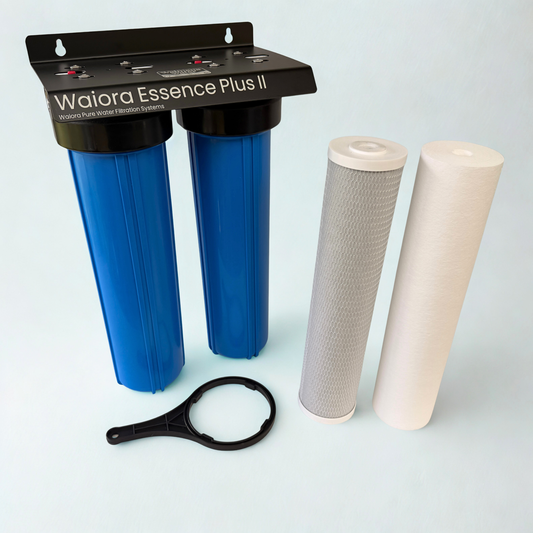 Waiora Essence Plus II Whole House Mains Filter - 2 Stage, 20 Inch Jumbo, High Flow Chlorine Removal NZ