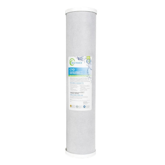 MATRIKX CTO Carbon Block Filter - 20" Jumbo 4.5", 5 or 1 Micron, PFAS and Chloramine Reduction NZ