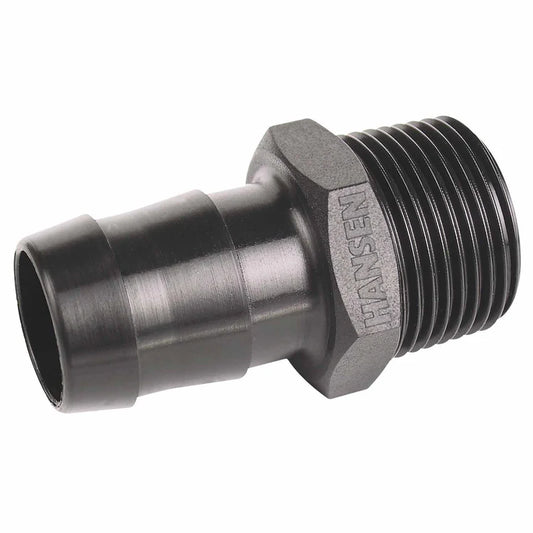 Hansen Male Hose Tail – BSPT Thread to Hose Barb