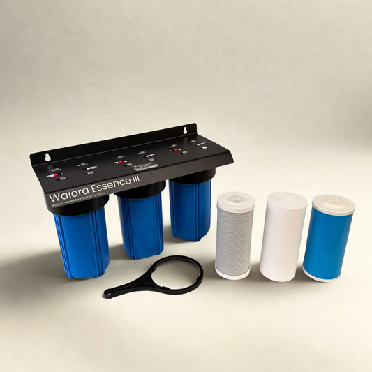 Waiora Essence III Whole House Mains Filter - 3 Stage, 10 Inch Jumbo, Heavy Metal & Chlorine Removal NZ