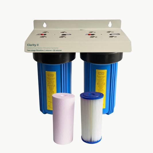 Waiora Clarity II Whole House Rainwater Filter - Compact & Clean - 10 Inch Jumbo