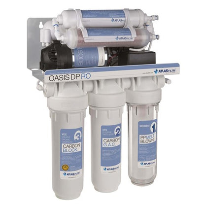 Oasis DP Underbench Reverse Osmosis System with Booster Pump and 16L Pressure Tank – 6-Stage Filtration for Pure Drinking Water