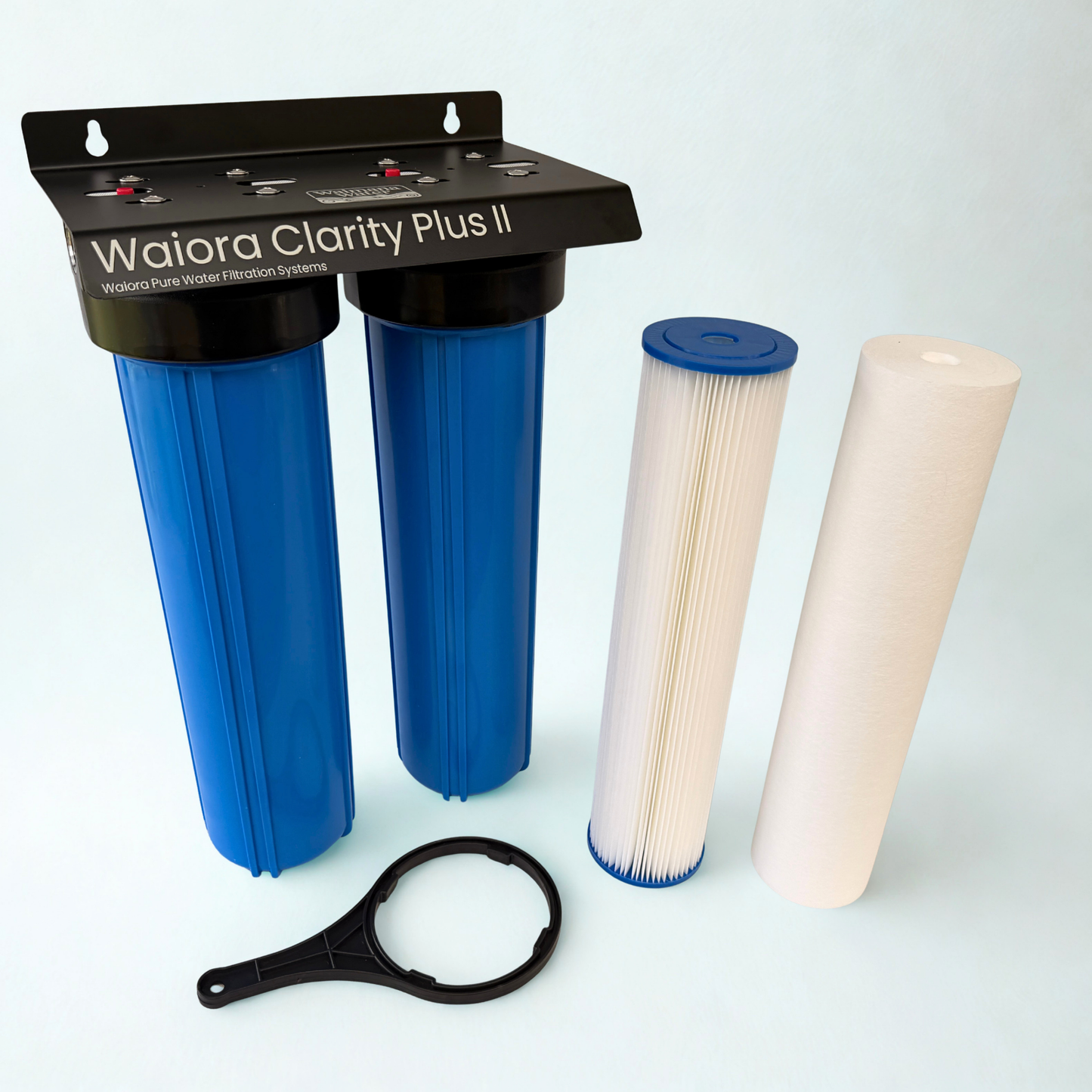 Waiora Clarity Plus II Whole House Rainwater Filter - 2 Stage, 20 Inch Jumbo, High Flow Sediment Removal NZ