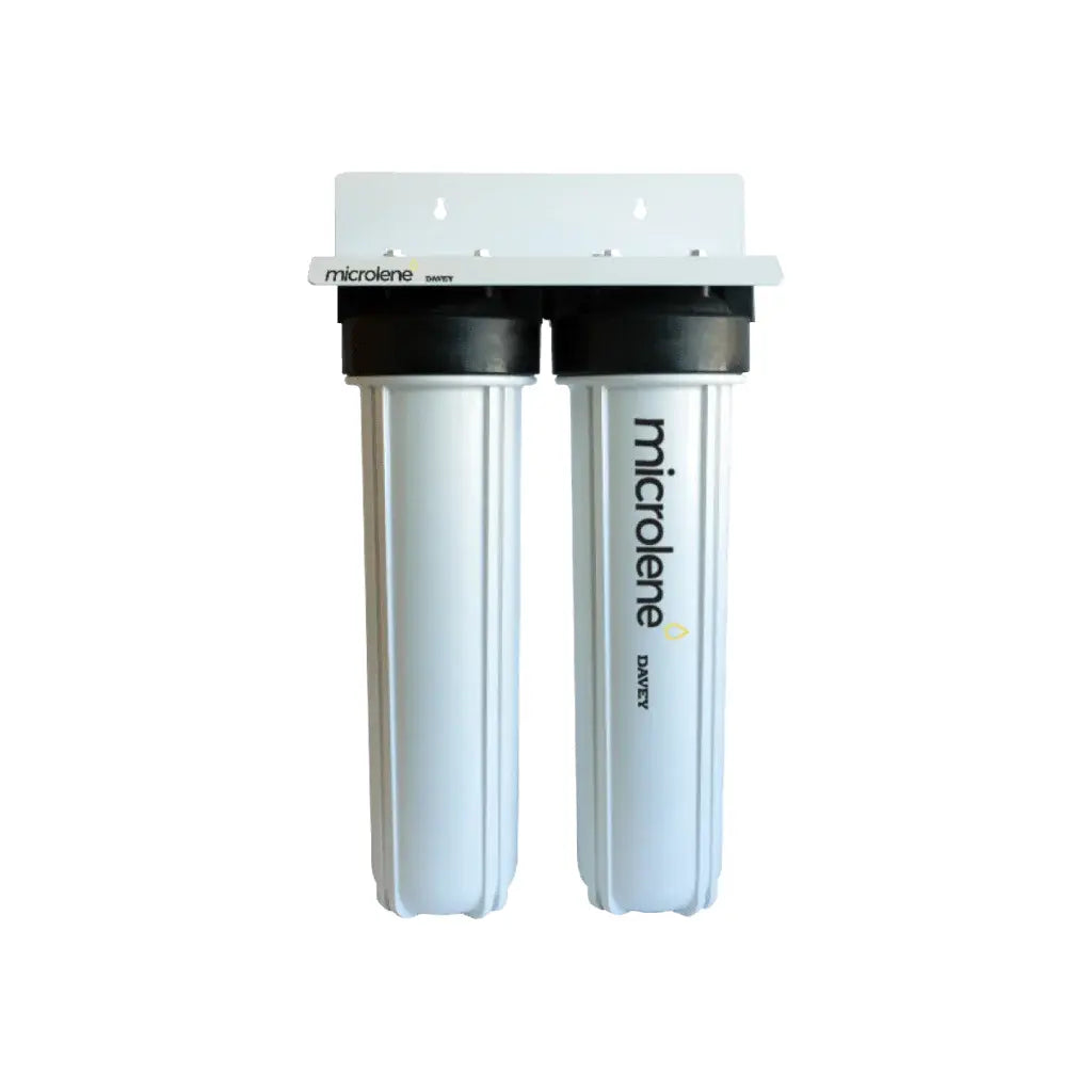 Davey Microlene 20" Jumbo Twin Filter Housing Kit – AS20J with Filter Options for Rainwater or Mains Water - WaterMark Approved