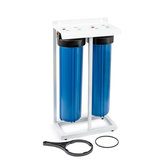 Trevoli 20" Twin Jumbo Filter System with Stand - Extra High Capacity Whole House