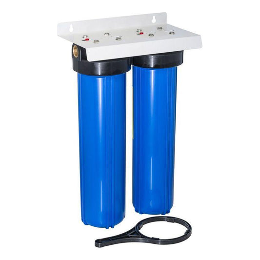 20" Twin Big Blue Jumbo Heavy Duty Filter Housing