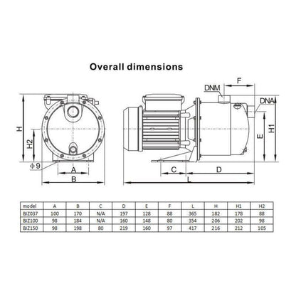 Trevoli BJZ037E 370w Stainless Steel Jet/Suction Pressure Pump for Small Home/Garden