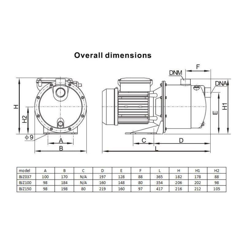 Trevoli BJZ 100 750w Stainless Steel Jet/Suction Pressure Pump (Medium/Large Home)