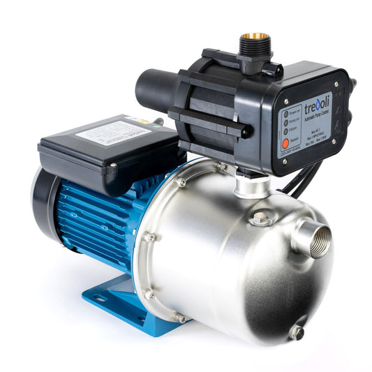 Trevoli BJZ150 1kW Stainless Steel Jet/Suction Pressure Pump (Large Home)