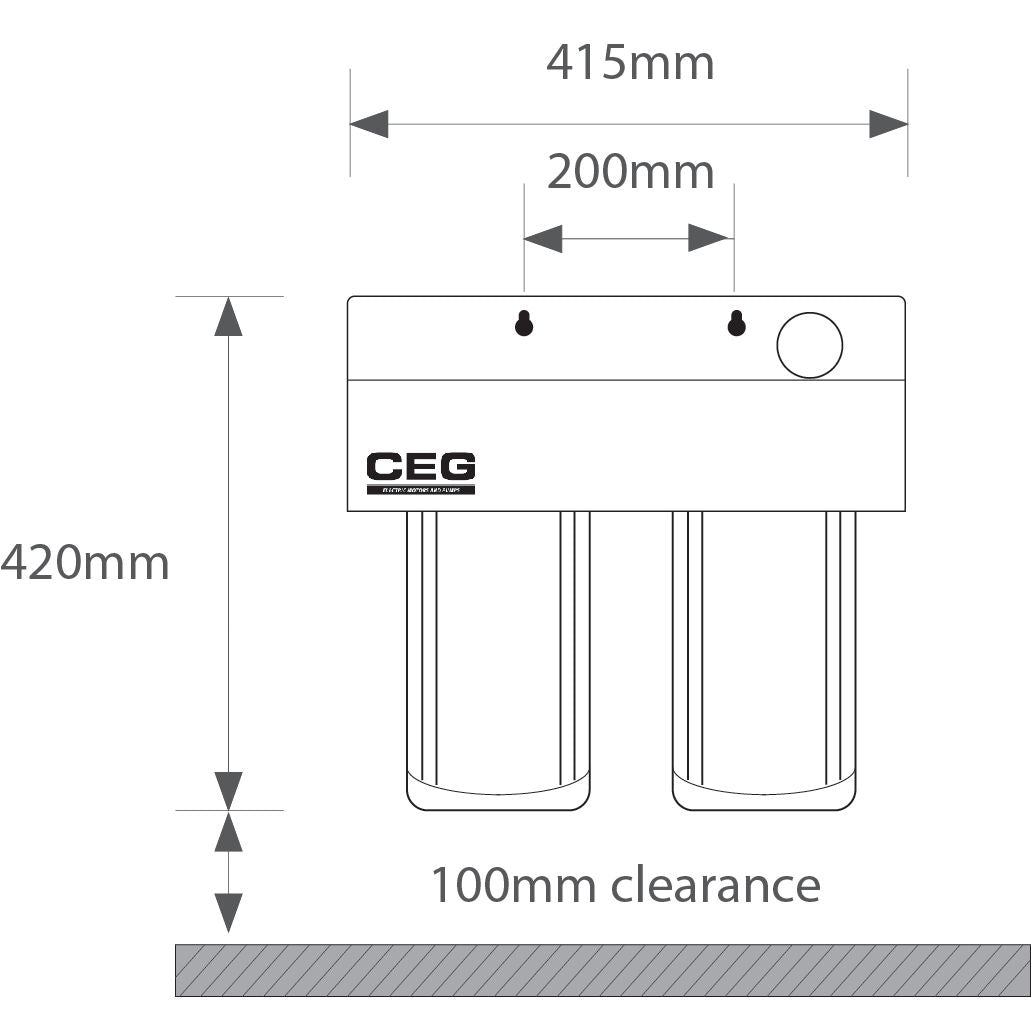 Eco-Pure 10" Jumbo Duplex Kit – Rain (PL 20 Micron / PP 1 Micron) (Small/Medium Home)