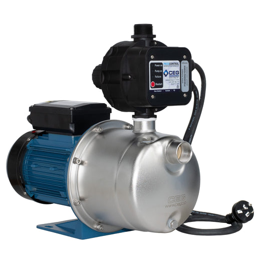 ECO Jet 1500 PC PLUS with 2L Tank – 1.1kW Jet Pressure Pump with Press Control