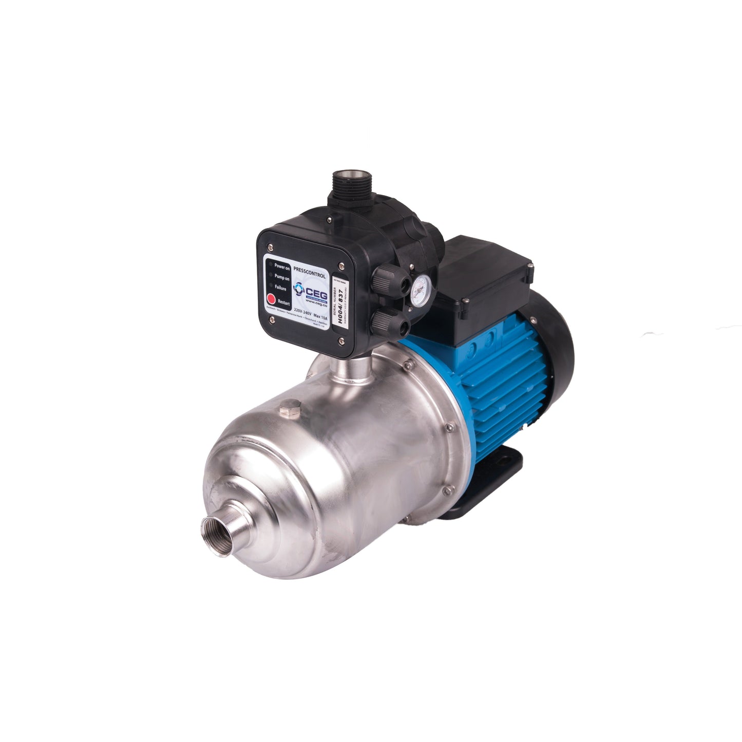 ECO MXA 404 PC PLUS – 1.1kW Multistage Pressure Pump with Press Control