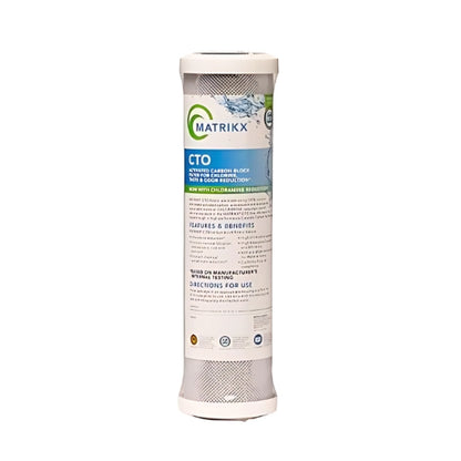 MATRIKX CTO Carbon Block Filter - 10" Standard, 5 or 1 Micron, PFAS and Chloramine Reduction NZ