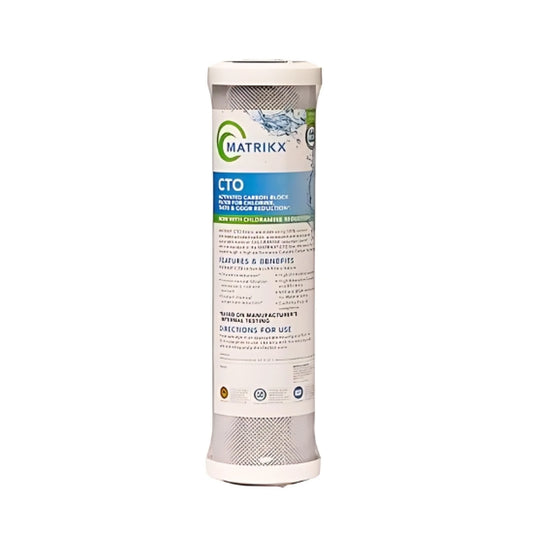 MATRIKX CTO Carbon Block Filter - 10" Standard, 5 or 1 Micron, PFAS and Chloramine Reduction NZ