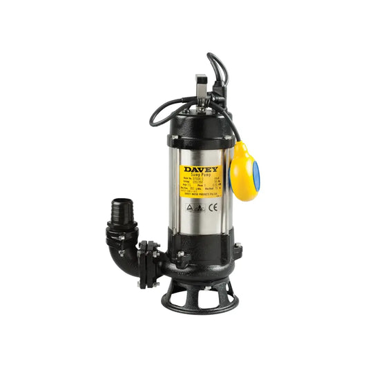 Davey D75SA Submersible Sewage Pump – 0.75kW Single Phase with Float – Commercial Single Channel Impeller
