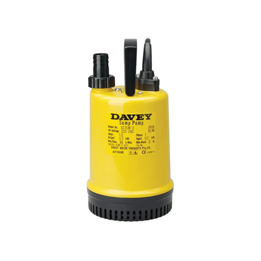 Davey DC10 Series Dewatering Pump – With or Without Float Switch – Compact Submersible Pump