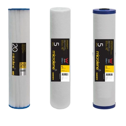 Filtration Station — 20″ Jumbo (20″ × 4.5″) 3-Stage Replacement Filter Kits