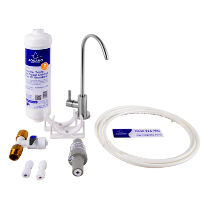 Aquano Inline Under-Sink Water Filter Tap Kit - 1 Micron, Chlorine & Lead Reduction NZ