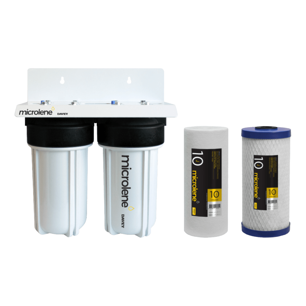 Davey Microlene KAS10JM Twin Filter Kit – 10" Jumbo | Mains Water | WaterMark Approved