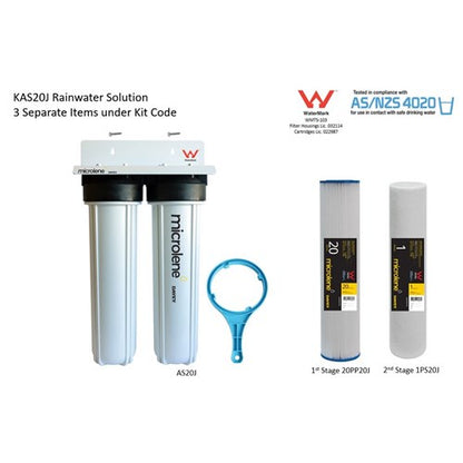 Davey Microlene KAS20J Whole House Water Filter - 2 Stage Rainwater, 20" Jumbo Housings NZ