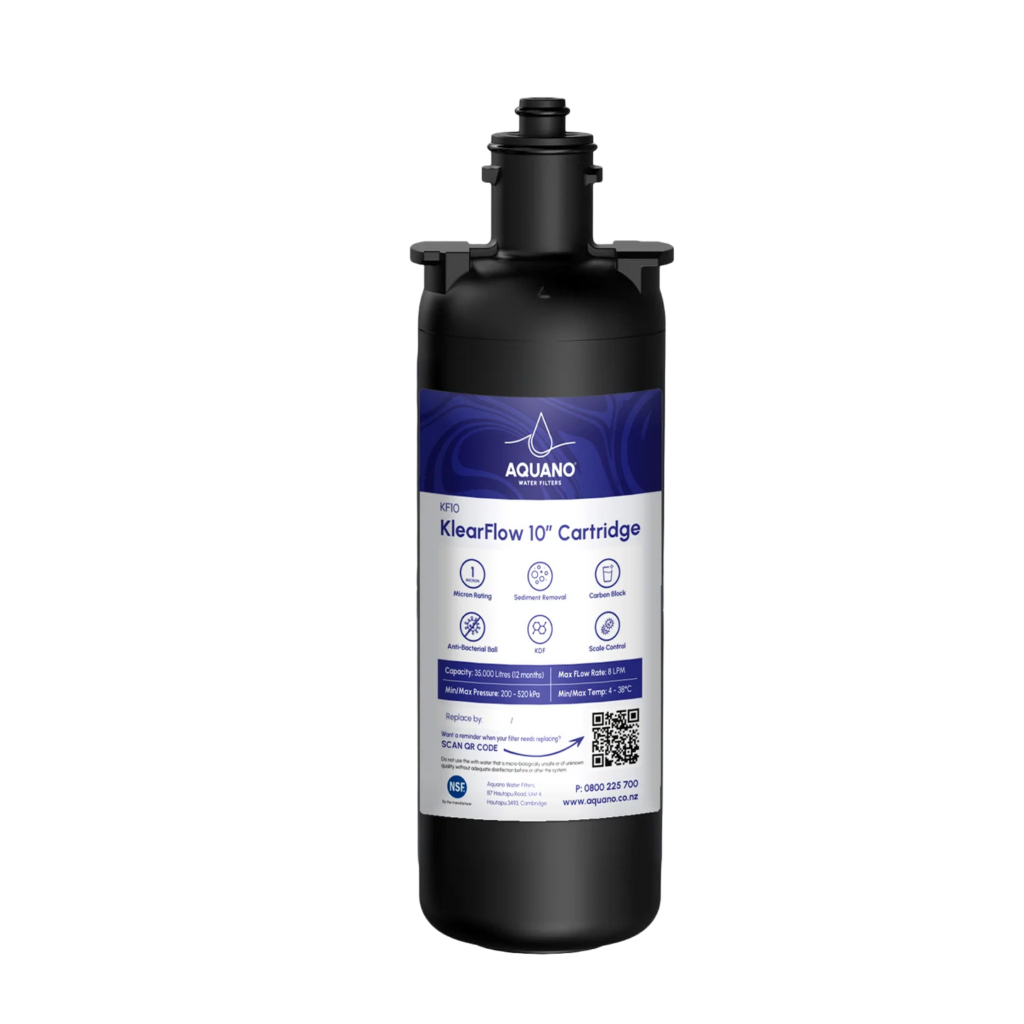 Klearflow KF10 Compact Replacement Filter Cartridge 1 Micron - Fits Puretec Z Series NZ