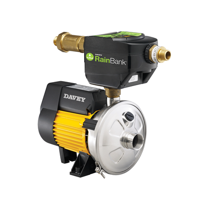 Davey RainBank Floatless Rainwater Harvesting Kit - Surface Pump, Mains Backup, WaterMark NZ