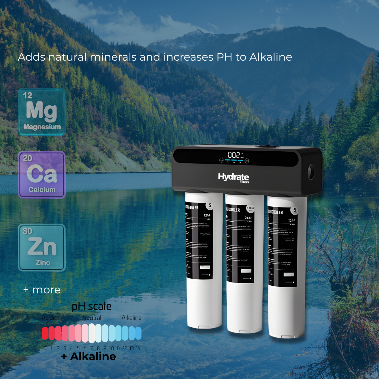 Hydrate Filters RO Mineral+ Reverse Osmosis Underbench Filter - Fluoride & Nitrate Removal NZ