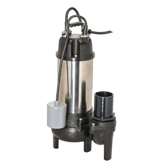 Trevoli SV Series Submersible Sewage Pump - Heavy Duty Cast Iron - Vortex Impeller