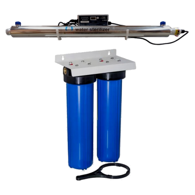20" Twin Whole House Rainwater Filtration & UV System (Medium/Large Home) (Unassembled)