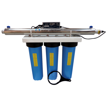 20" Triple Whole House Rainwater Filtration & UV System (Medium/Large Home) (Unassembled)