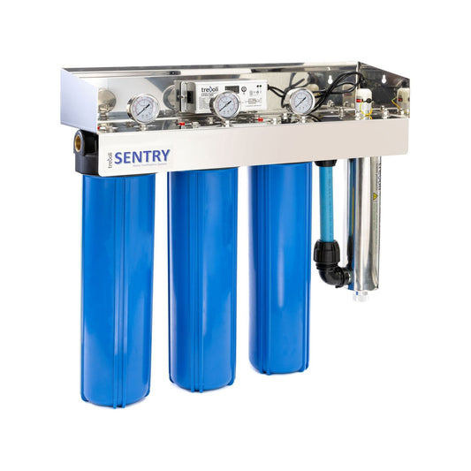 Trevoli 20" Triple Jumbo Whole House Rainwater Filtration & UV System (Medium/Large Home)