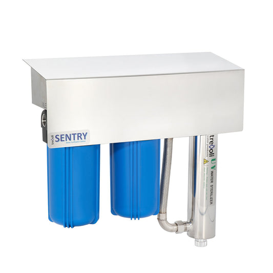 Trevoli Sentry Whole House UV Water Filter System - All-in-One Stainless Steel