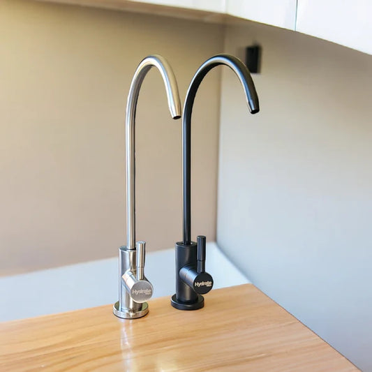 Hydrate Filters 304 Stainless Steel Filter Tap - 1/4" Under-Sink, Silver and Black NZ