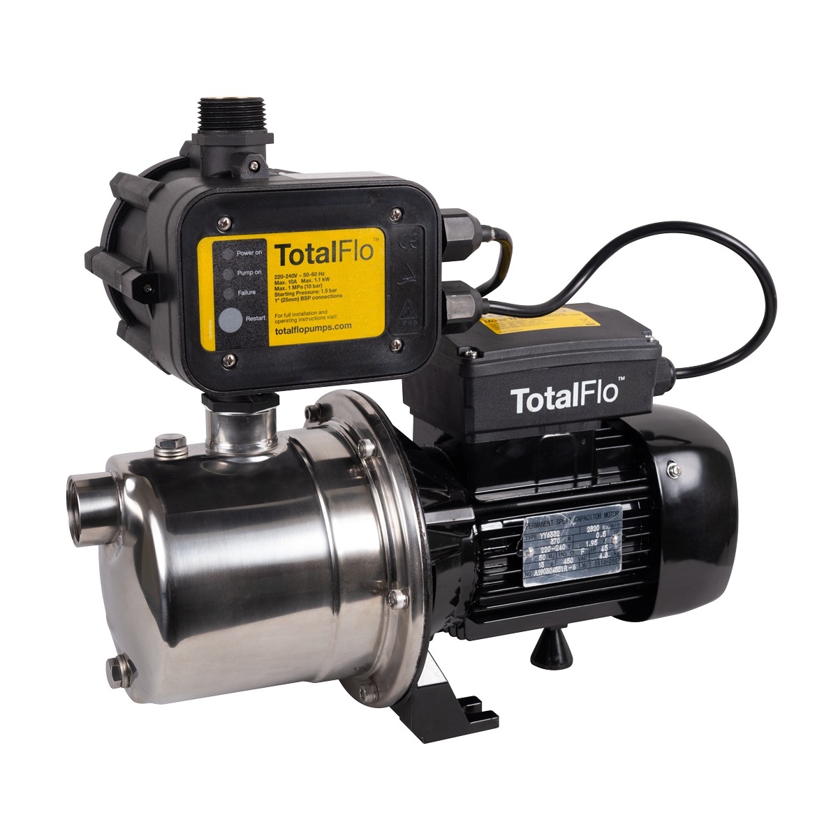 TotalFlo Jet Pressure Pump with Controller - Tank & Garden Boosting, TF40J-18 / TF50J-18 NZ
