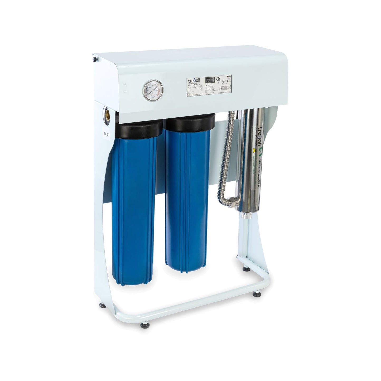 Trevoli UVComplete Whole House Water Filter + UV - 2 Stage, 75 LPM, Stainless Steel NZ