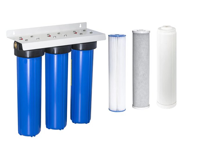 20” Triple Chlorine & Heavy Metal Reduction Water Filter System (Medium/Large Home)