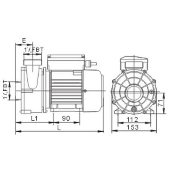 Trevoli WTC100 Spa Pool Pump - Quiet & Compact - Filtration Station